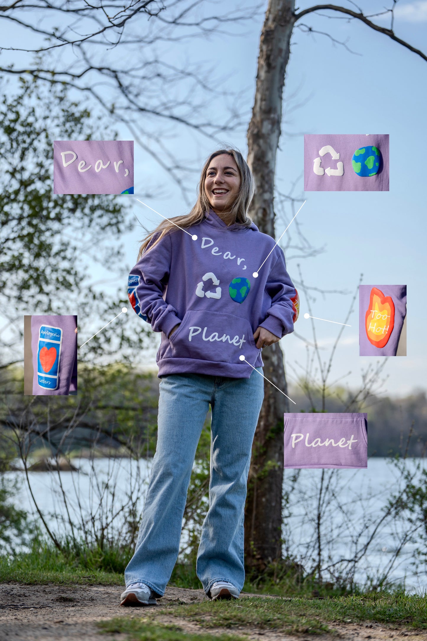 Dear Planet Hoodie - Lilac