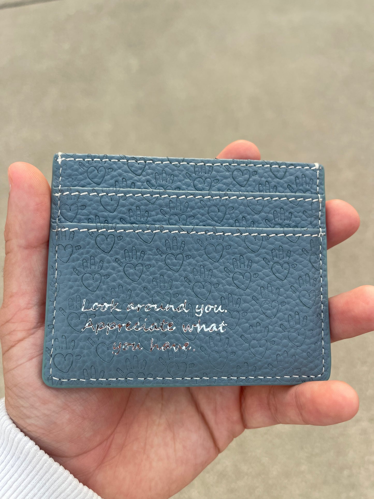 Baby Blue Logo Cardholder