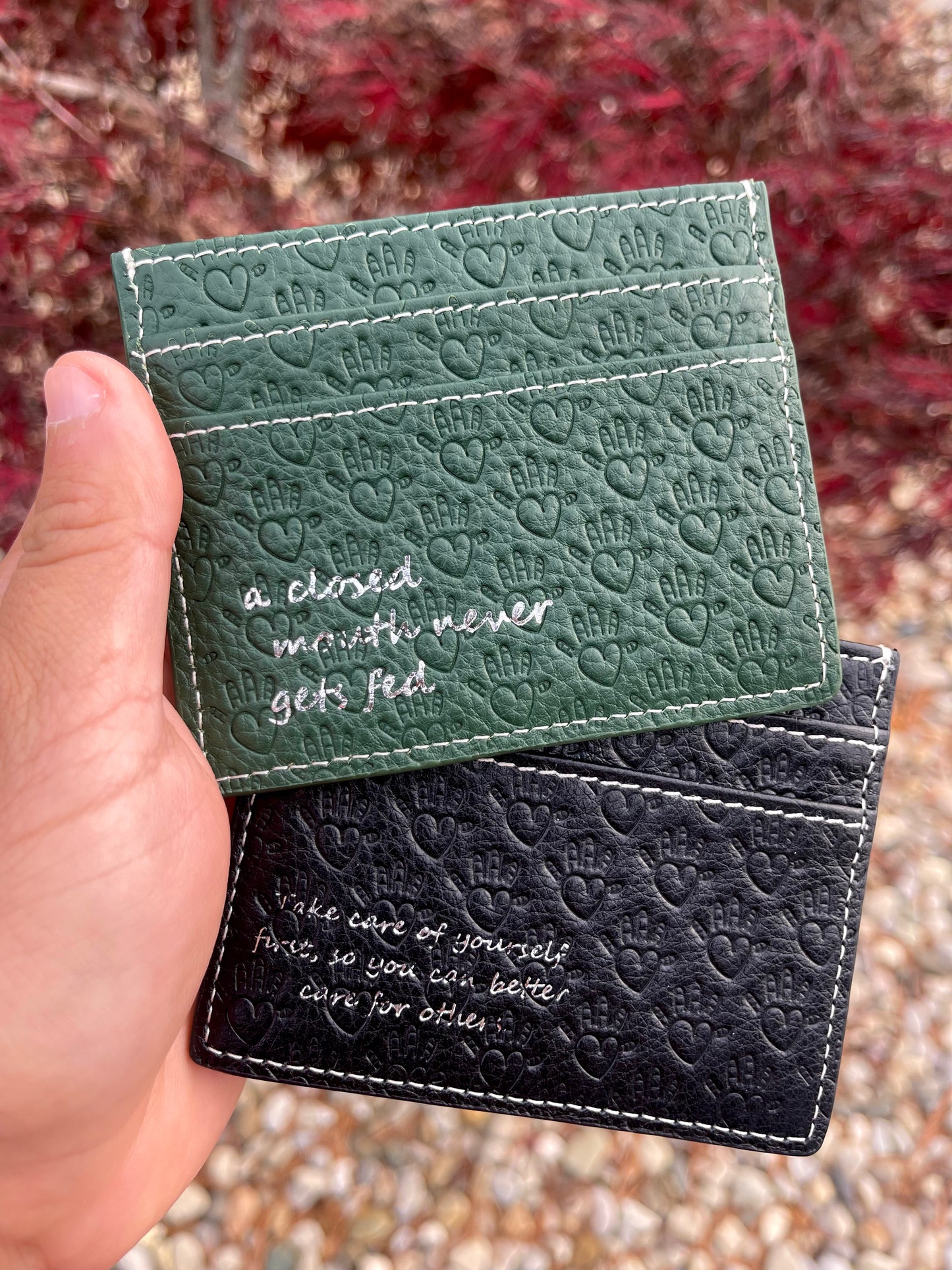 Heather Green Card Holder