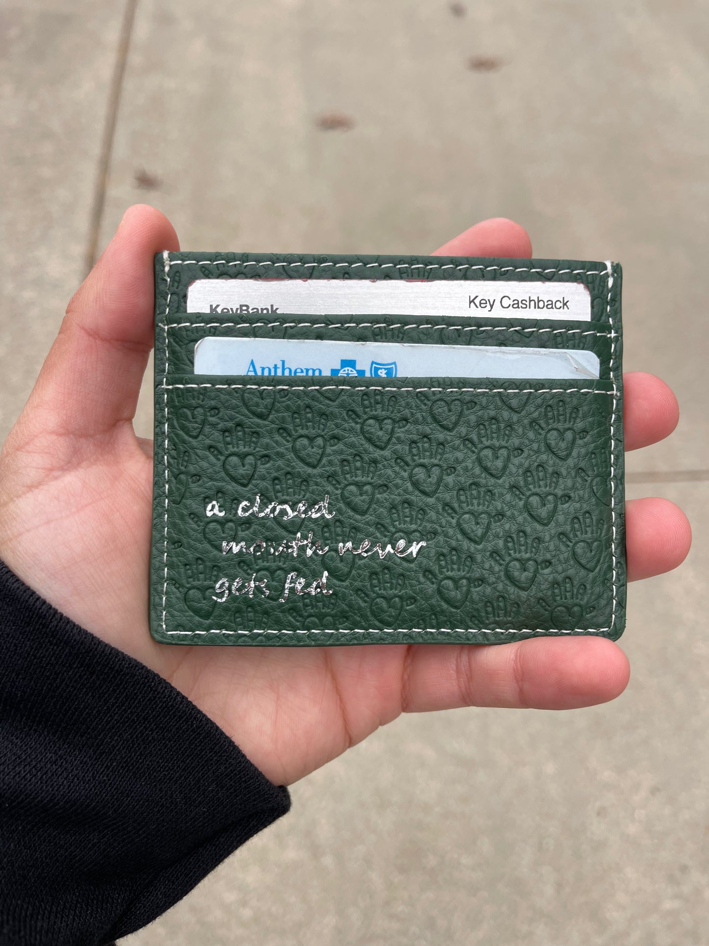 Heather Green Card Holder