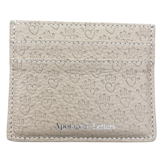 Taupe Logo Card Holder