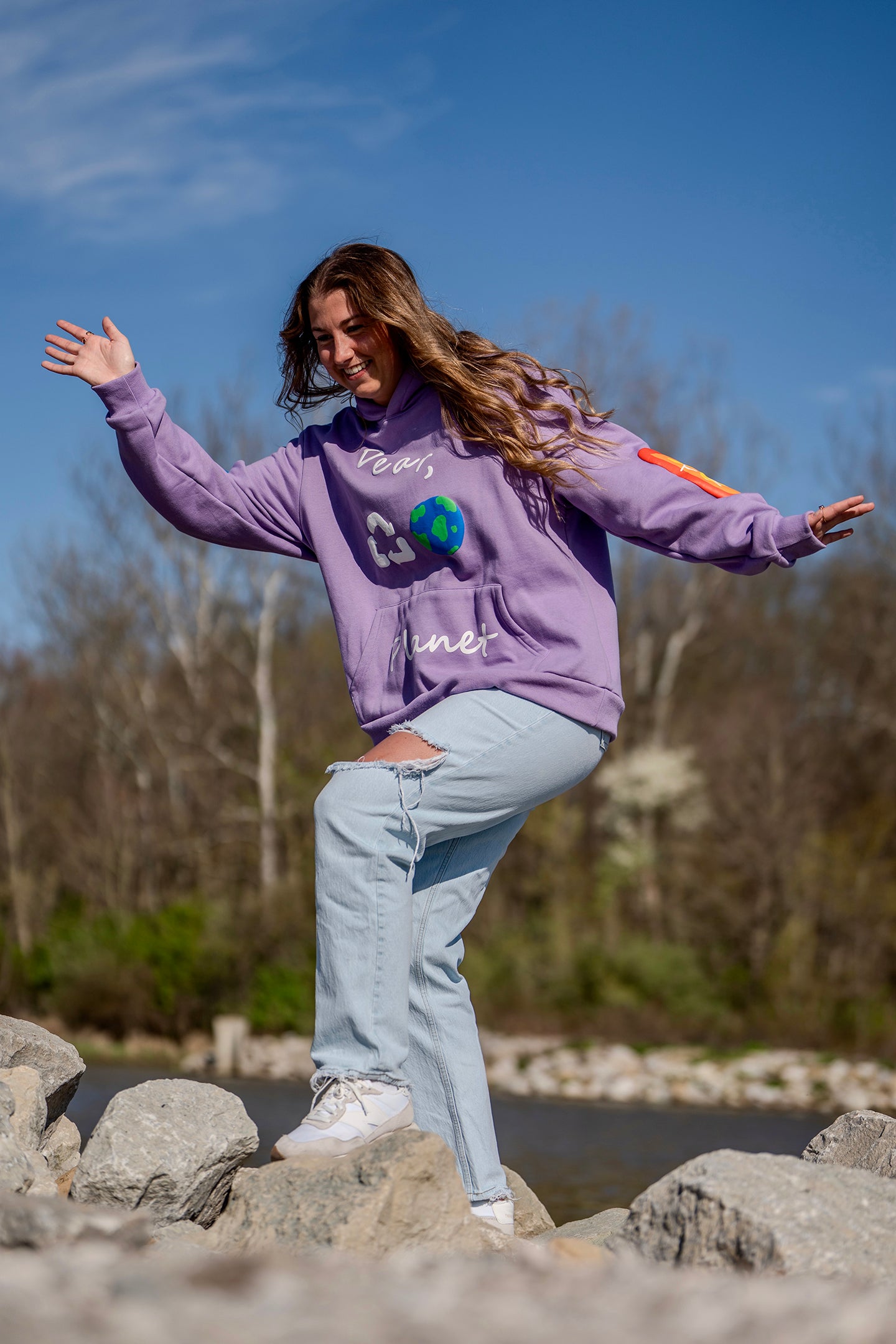 Dear Planet Hoodie - Lilac