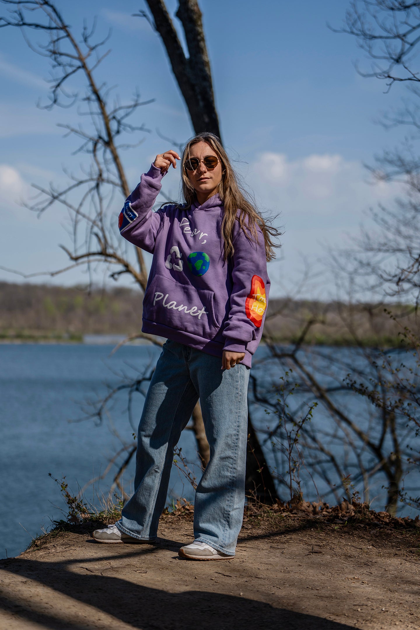 Dear Planet Hoodie - Lilac